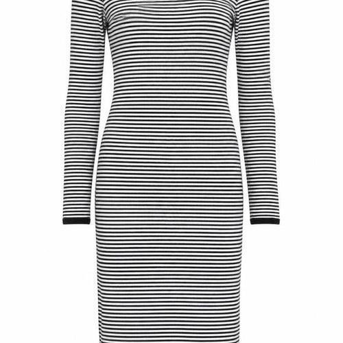 Brave Soul Womens White Striped  Bodycon  Size S
