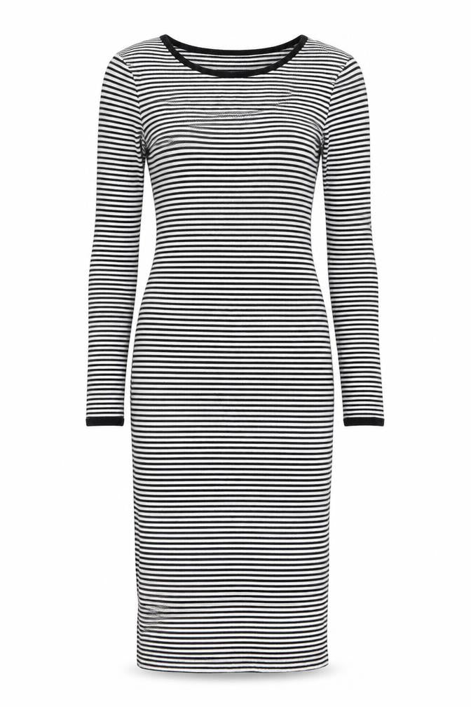 Brave Soul Womens White Striped  Bodycon  Size S