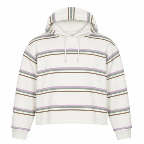 Primark Womens Ivory Striped  Pullover Hoodie Size M