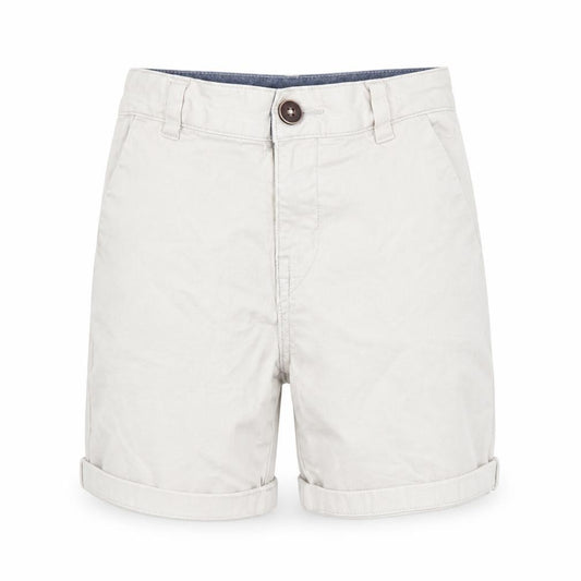 Front view of F&F boys’ grey chino shorts, size 7-8, years