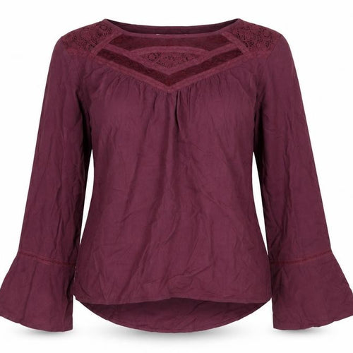 Nutmeg Womens Purple   Basic Blouse Size 10