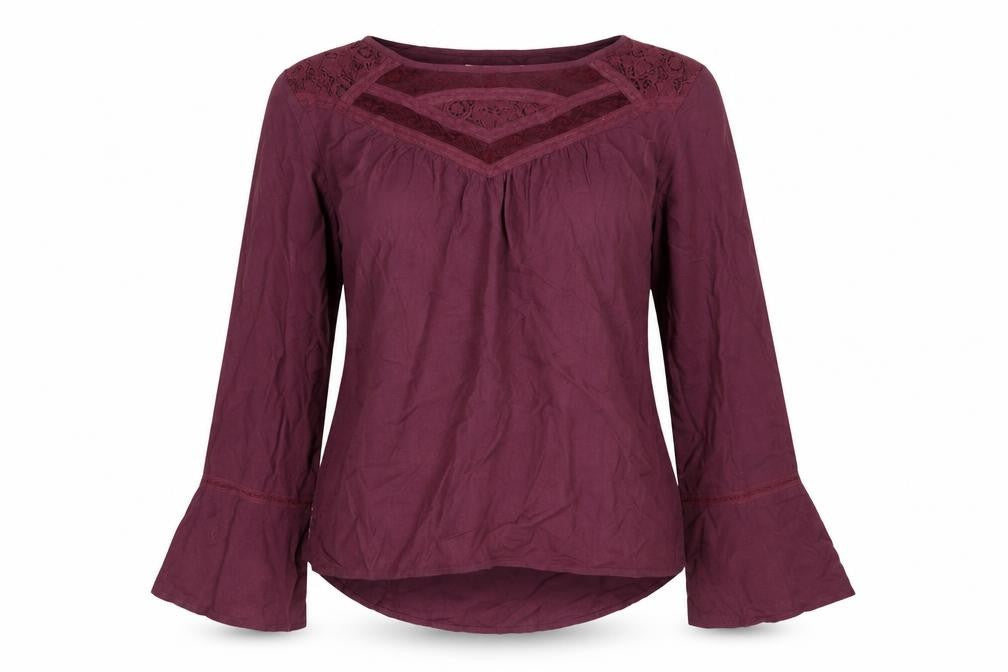 Nutmeg Womens Purple   Basic Blouse Size 10