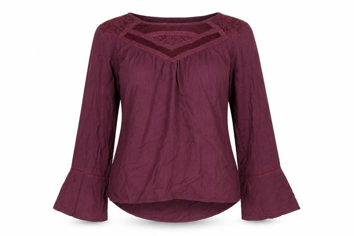 Nutmeg Womens Purple   Basic Blouse Size 10