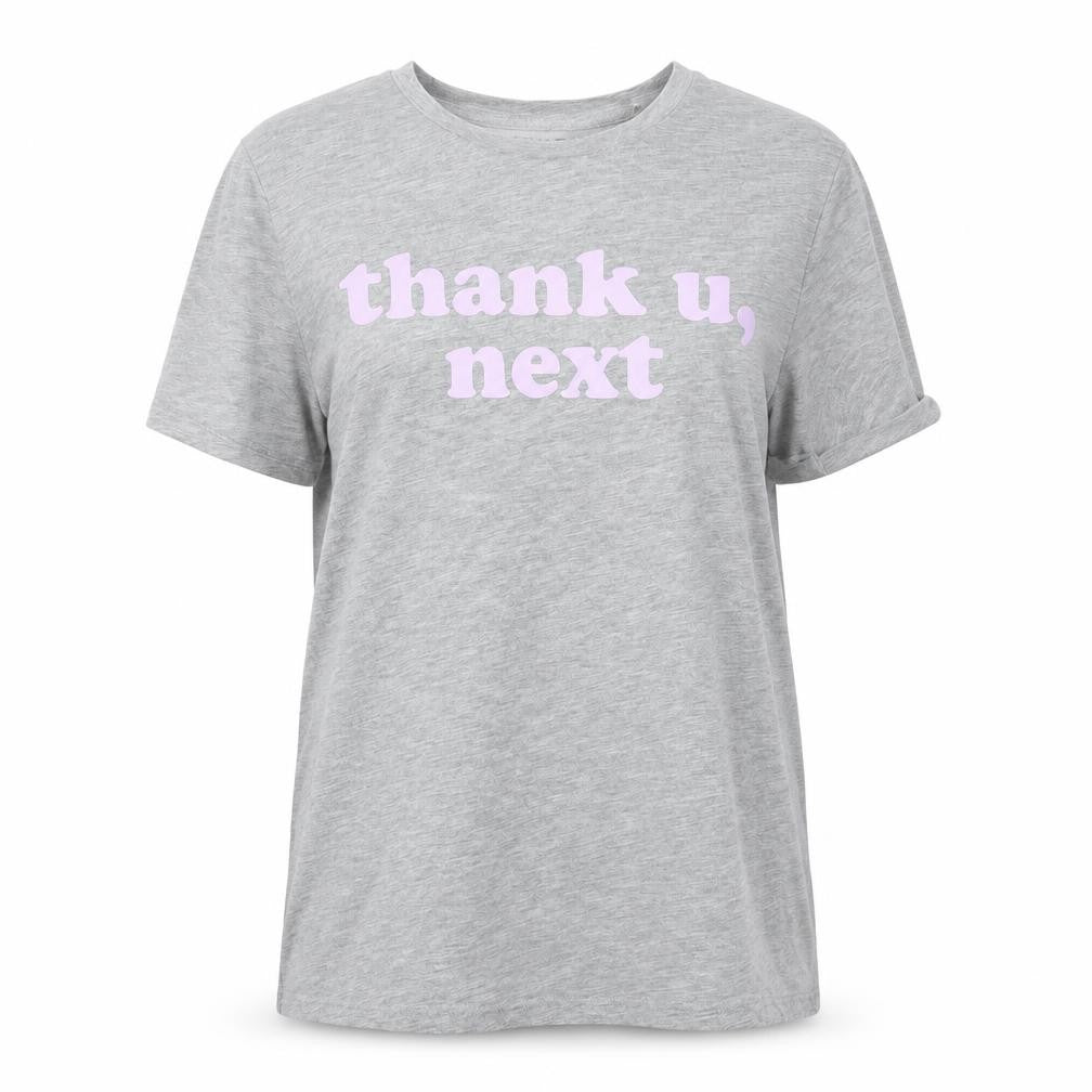 Bravado Womens Grey  Jersey Basic T-Shirt Size M  - Thank U, next