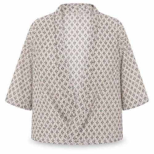 New Look Womens Ivory Geometric  Basic Blouse Size 16