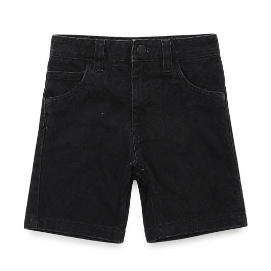 Front view of Next boys’ black bermuda shorts, size 3, years