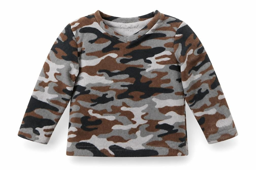Rebel Boys Grey Camouflage  Basic T-Shirt Size 2-3 Years