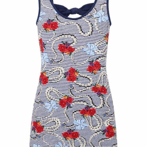 Newlook Womens Blue Striped  Basic T-Shirt Size 8