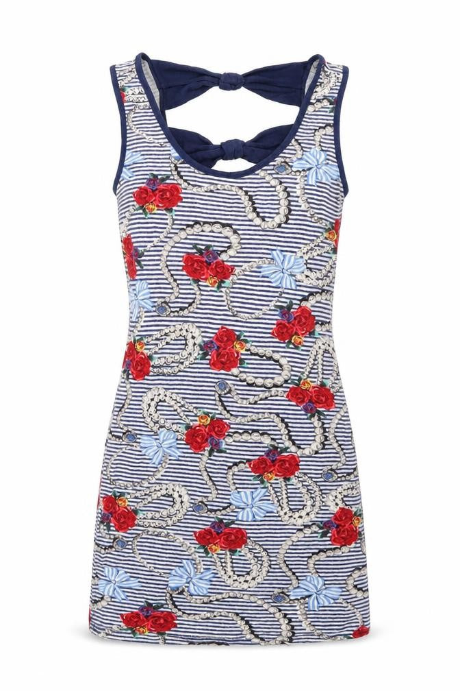 Newlook Womens Blue Striped  Basic T-Shirt Size 8