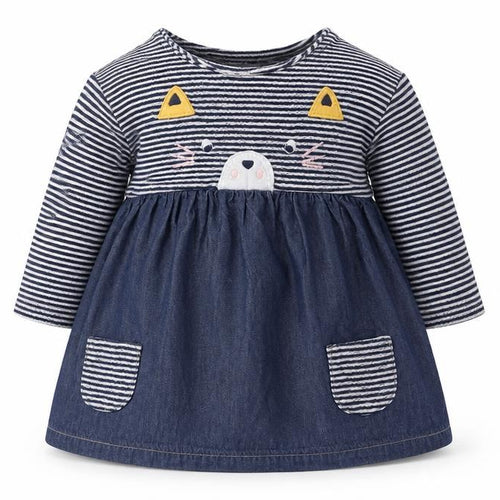 NEXT Girls Blue Striped  A-Line  Size 3-6 Months  - Cat