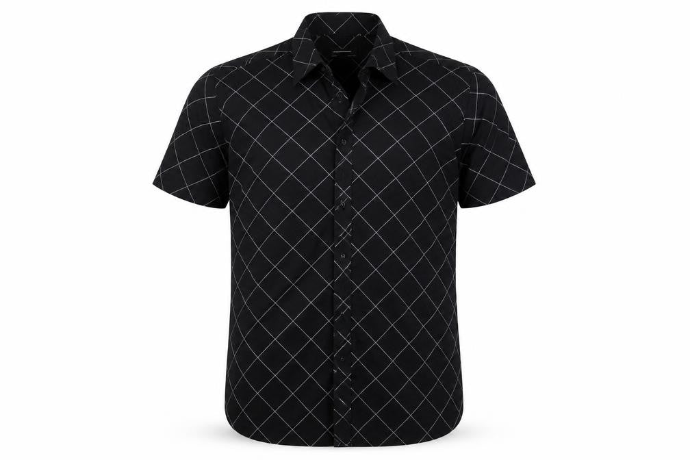 Cedarwood State Mens Black Check   Button-Up Size L