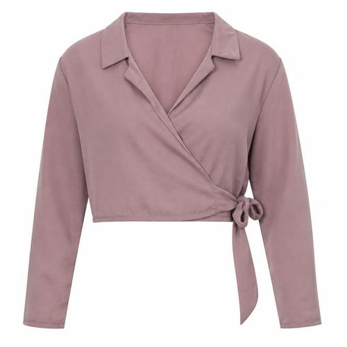 Love & Other Things Womens Pink   Cropped Blouse Size S