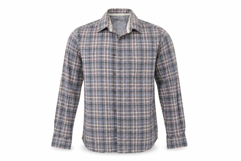Wolsey Mens Grey Plaid   Button-Up Size M