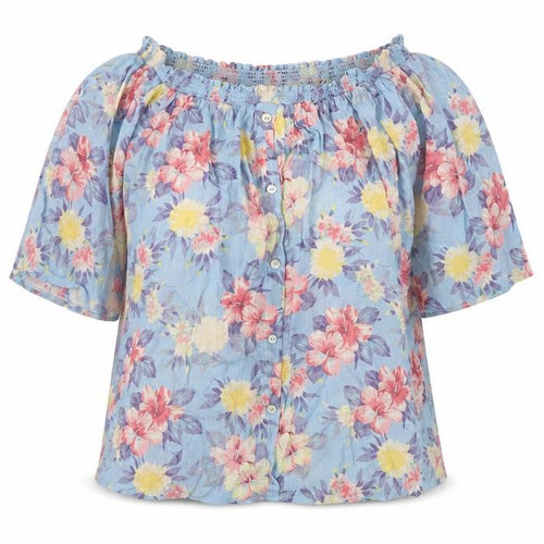 George Womens Black Floral  Basic Blouse Size 14