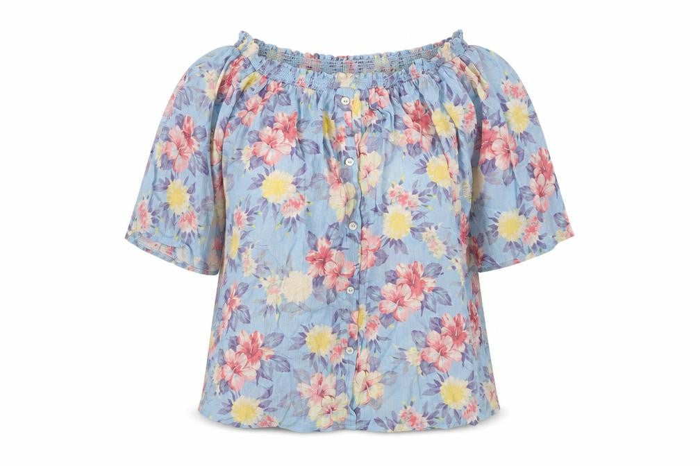 George Womens Black Floral  Basic Blouse Size 14