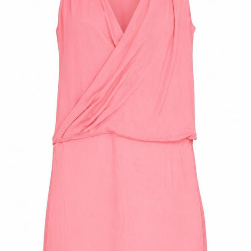 Missguided Womens Pink  Chiffon Tunic T-Shirt Size 8  - wrap, long back