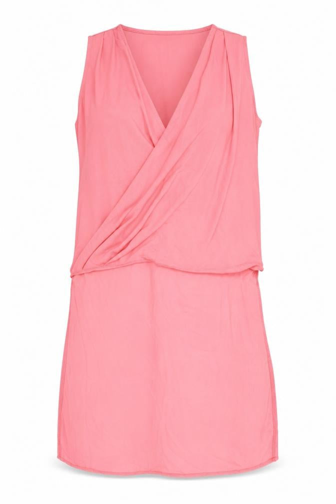 Missguided Womens Pink  Chiffon Tunic T-Shirt Size 8  - wrap, long back