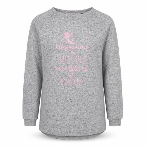 Tinkerbell Girls Grey   Pullover Jumper Size 12-13 Years  - pixie dust
