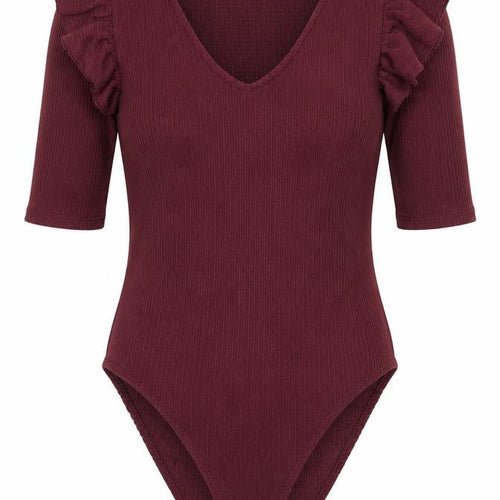 New Look Womens Red   Bodysuit One-Piece Size 10