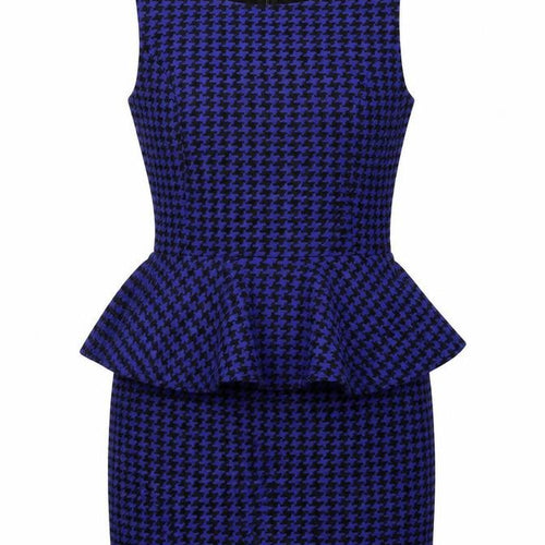Glamorous Womens Blue Herringbone  Mini  Size 8