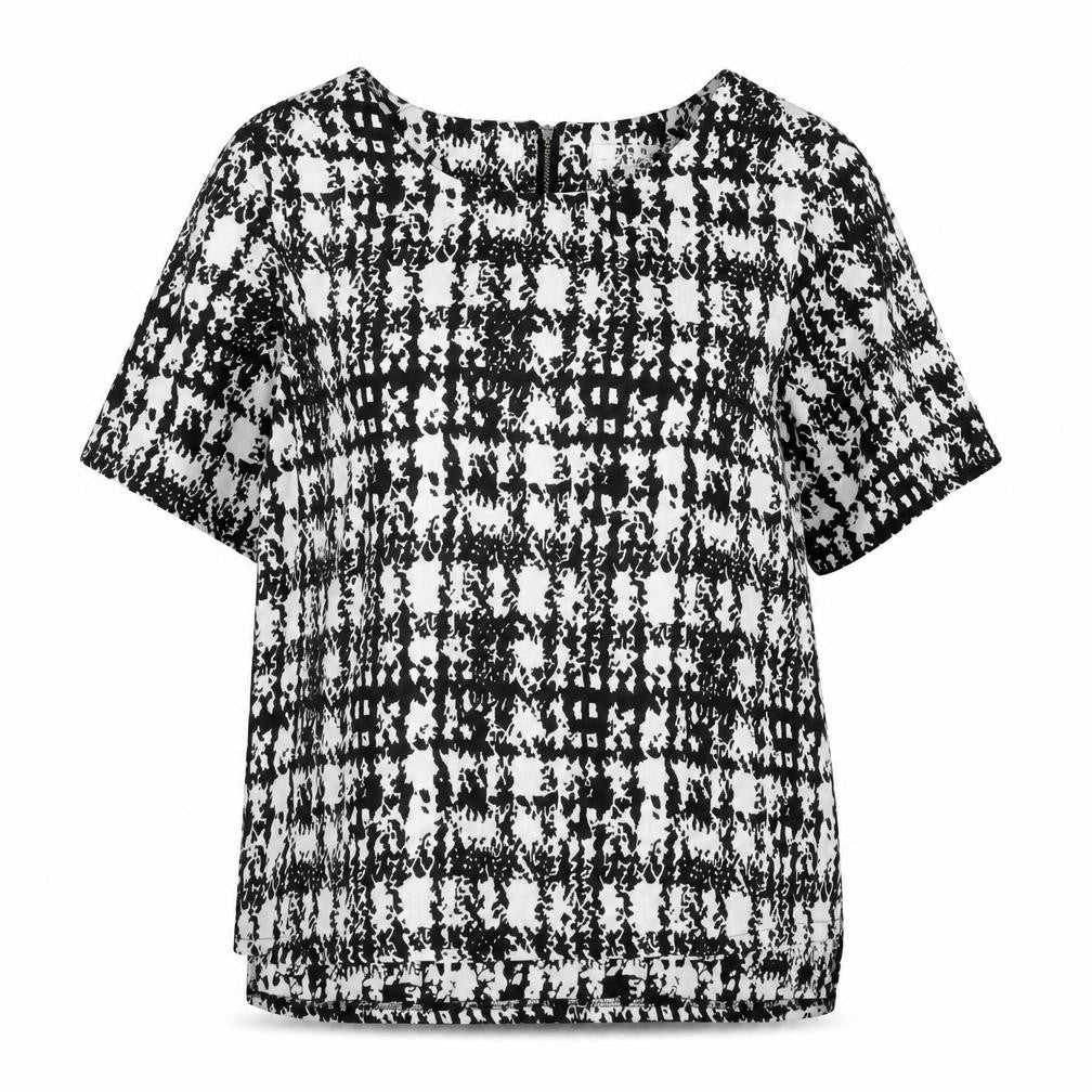 Papaya Womens Black Check  Basic Blouse Size 12