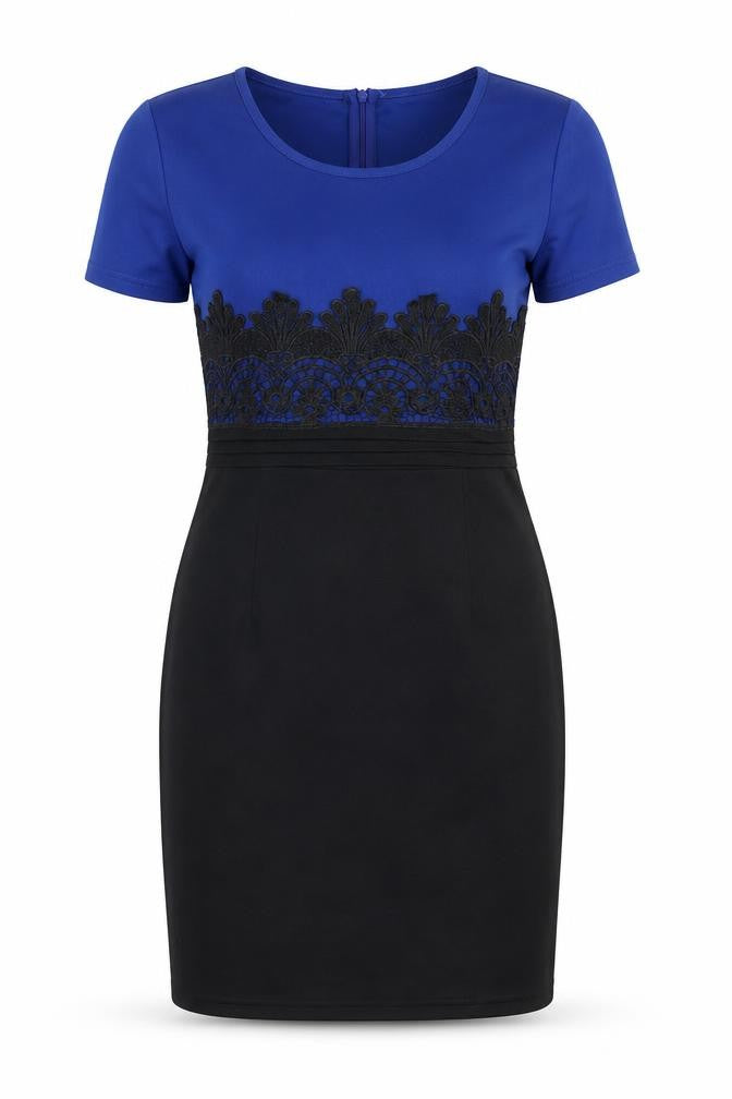 Preworn Womens Blue Colourblock  Shift  Size M