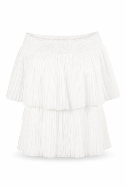 Front view of F&F women’s white basic blouse, size UK 6