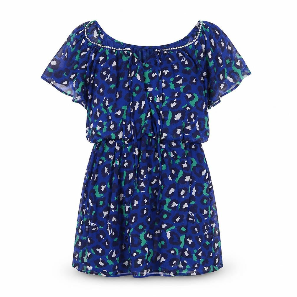 Be Beau Womens Blue Animal Print  Shift  Size 12