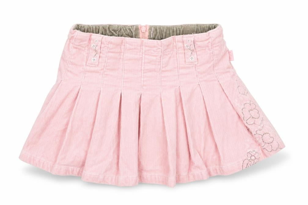 Pumpkin Girls Pink Floral Velvet Skater Skirt Size 3 Years