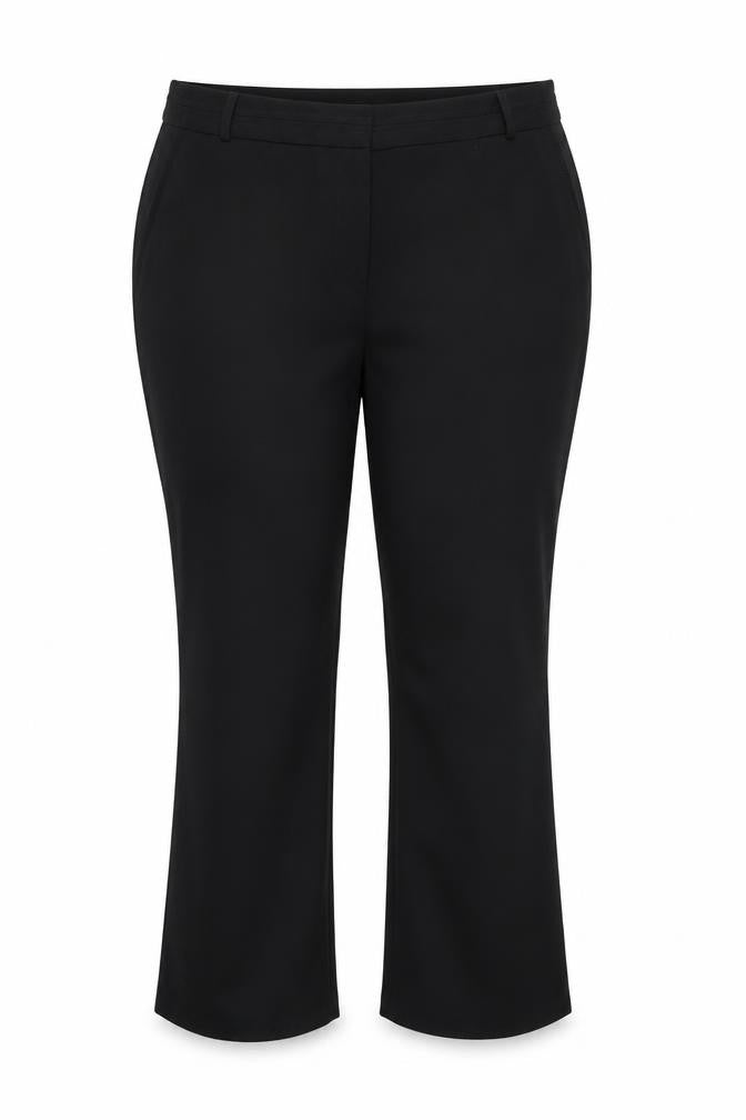 Front view of Primark women’s black trousers, size UK 18, 23-inch leg
