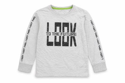 Front view of Blue Zoo boys’ white basic t-shirt, size 4-5, years