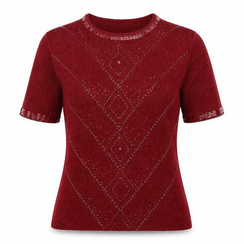 Berkerlex Womens Red   Basic T-Shirt Size 14