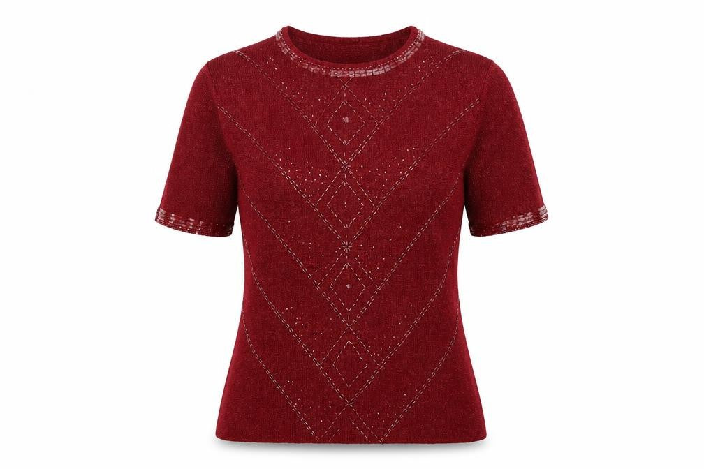 Berkerlex Womens Red   Basic T-Shirt Size 14