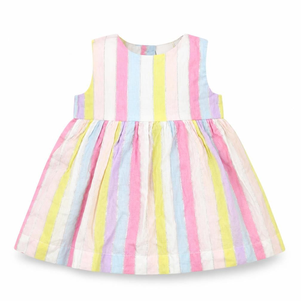 Bluezoo Girls Pink Striped  Trapeze & Swing  Size 0-3 Months