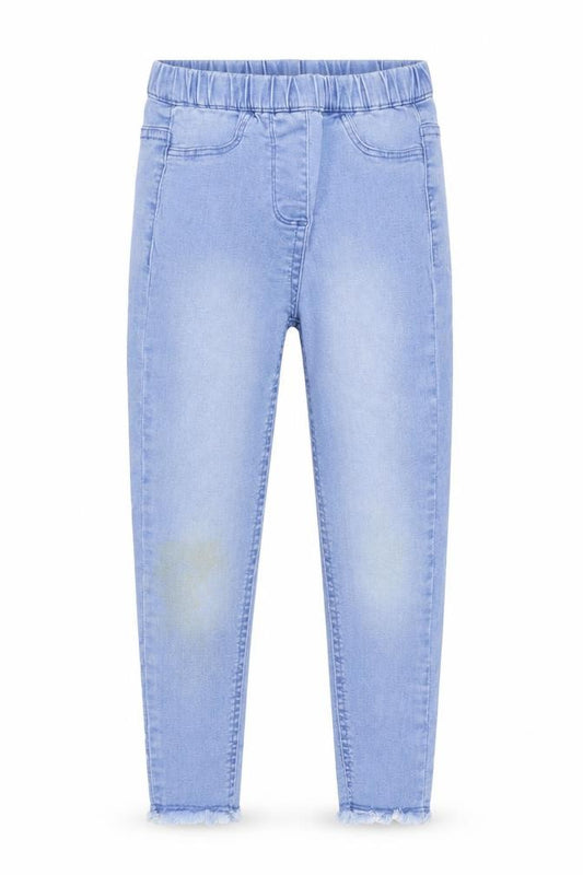 Front view of The Rosie girls’ blue tapered jeans, size 6, years