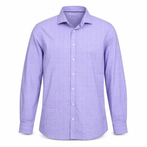 m&s Mens Purple Plaid   T-Shirt Size 42