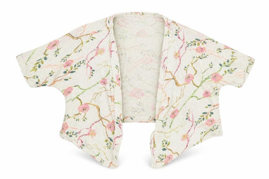 Zara Girls Ivory Floral  Cardigan Jumper Size 9 Years  - Bolero