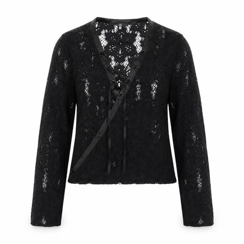 Missguided Womens Black  Lace Basic T-Shirt Size 4