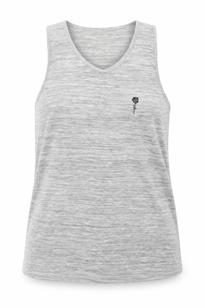 Preworn Womens Grey   Basic Tank Size L  - Rose