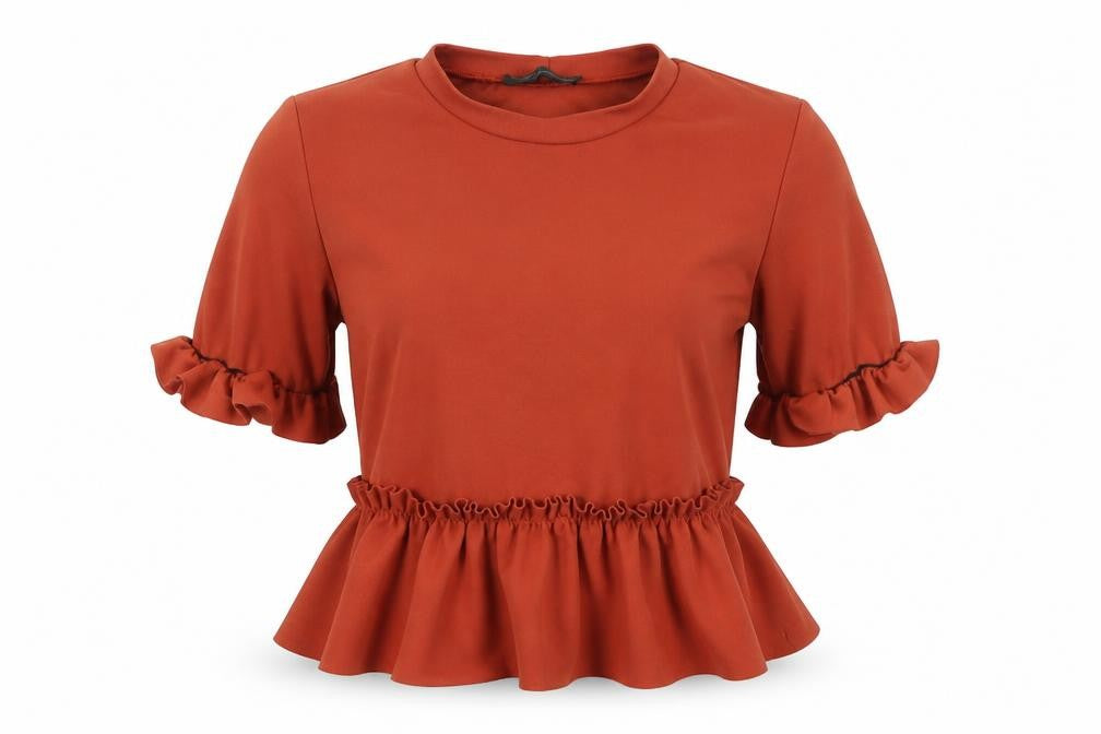 Stylewise Womens Orange   Basic T-Shirt Size 10