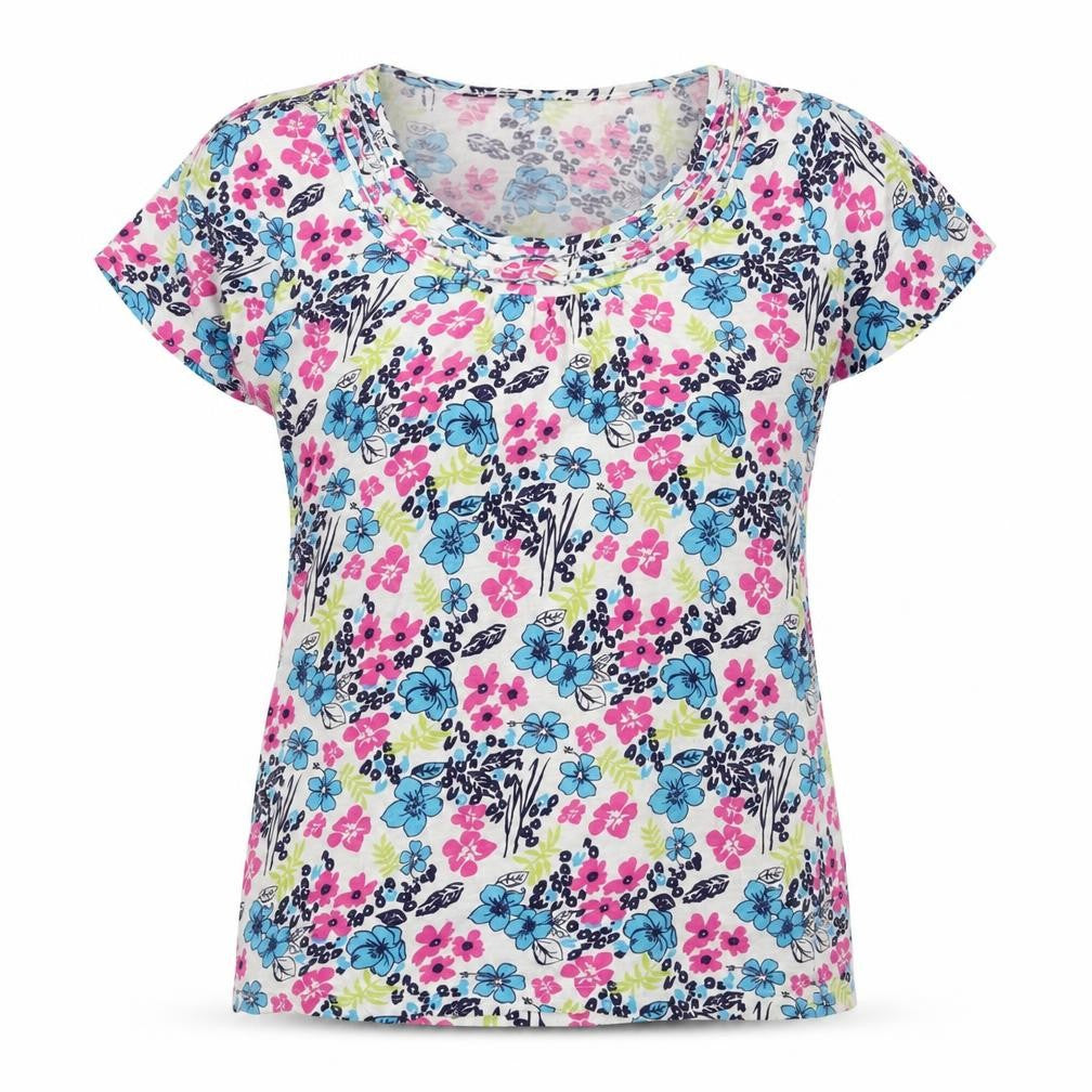 Preworn Womens Multicoloured Floral  Basic T-Shirt Size 16