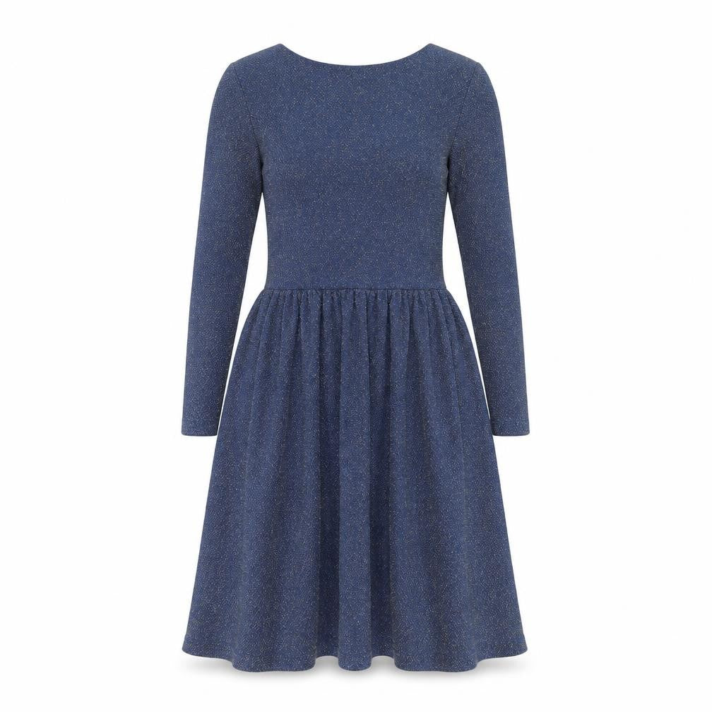 Topshop Womens Blue   Skater Dress  Size 8  - Low Back