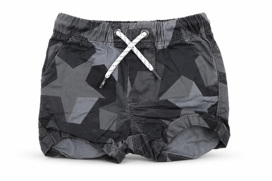 Front view of Next boys’ grey cropped trousers, size 3-6, months