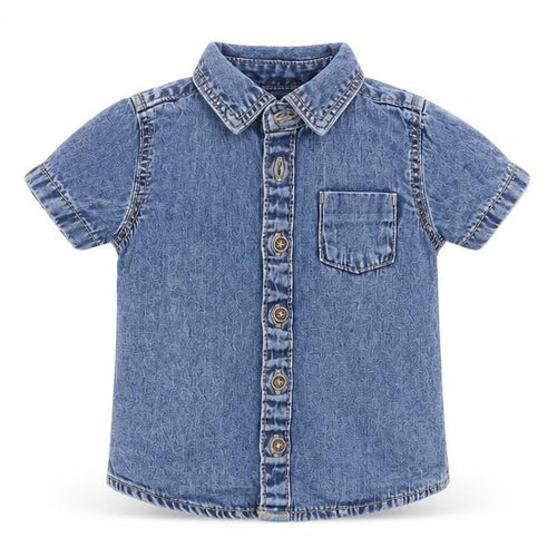 Denim CO Boys Blue   Basic Button-Up Size 6-9 Months