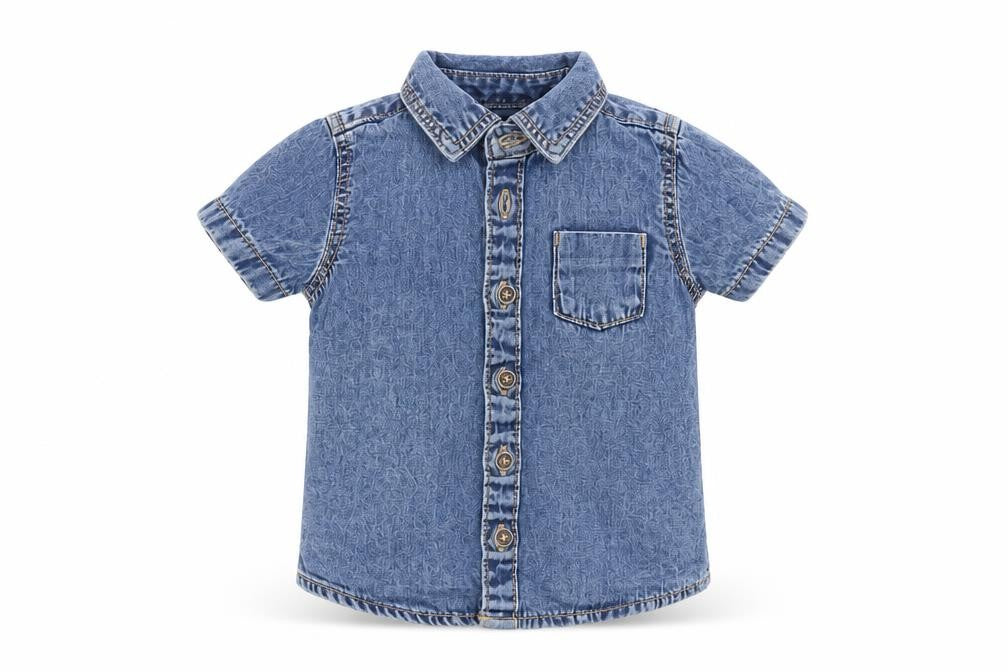 Denim CO Boys Blue   Basic Button-Up Size 6-9 Months
