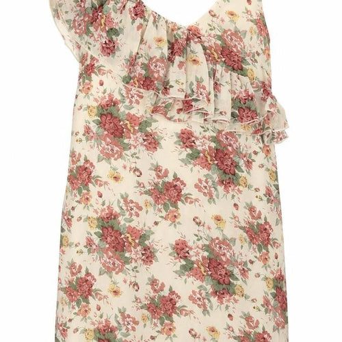 Select Womens Ivory Floral  Mini  Size 8