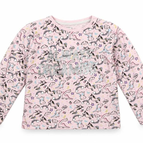 PEP & CO Girls Pink   Basic T-Shirt Size 5-6 Years  - ALWYAS DREAMING UNICORN PATTERN
