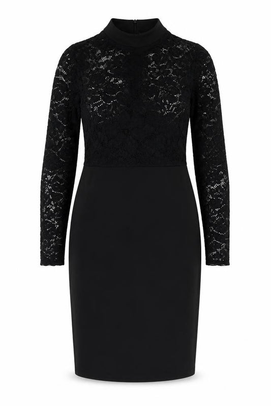 Front view of New Look women’s black a-line, size UK 12