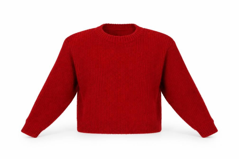 New Look Womens Red Paisley  Pullover Jumper Size S