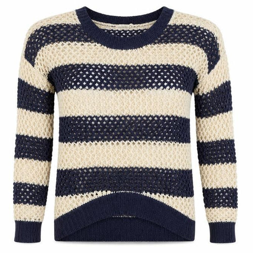 soul & co Womens Ivory Striped  Pullover Jumper Size 6